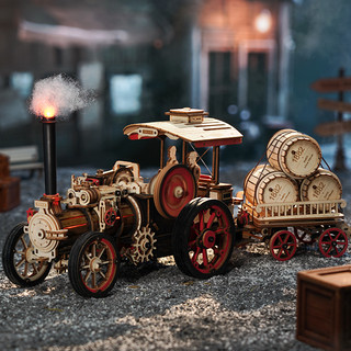 ROKR 若客 3D立体拼图木质拼装模型蒸汽机车火车头成人高难度手工DIY男