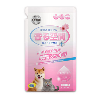 KOJIMA 宠物除臭剂补充液狗狗猫咪杀菌喷雾狗尿猫尿除味剂400ml