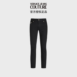 范思哲Versace Jeans Couture男装24春夏男士纯色常规款牛仔裤 牛仔黑35