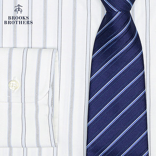 布克兄弟（BrooksBrothers）男士24春夏修身版免烫府绸长袖正装衬衫 9003-蓝色 15/2/H