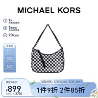 迈克.科尔斯(MICHAEL KORS)MK女包 CHARM系列手提单肩包黑白格纹