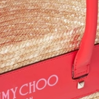 JIMMY CHOO 周仰杰 女士手提包 J000166441 自然色/椒红色/浅金色 小号