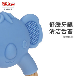 NUBY（努比）婴儿宝宝硅胶牙胶婴儿咬胶以上口欲期防吃手固齿器安抚 猴子 1只装