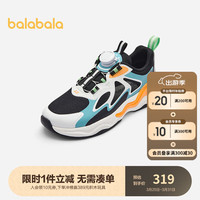巴拉巴拉童鞋男童运动鞋透气2024鞋子夏网布时尚 黑色90001 33码