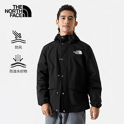 THE NORTH FACE 北面 冲锋衣男款女款2024春季新款户外运动休闲上衣舒适防风夹克外套 JK3/黑色