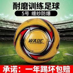 wade 软皮真皮质感青少年专业贴合小学生成人5号训练11人足球