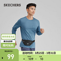 SKECHERS 斯凯奇 舒适运动系列便携运动腰包 碳黑/0018 20升以下