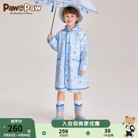 PawinPaw卡通小熊童装2024年春夏季男女童防水轻薄儿童雨衣 Blue蓝色/50 M