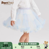 PawinPaw卡通小熊童装2024年夏季女童公主网纱半身裙甜美 Mix混合色/99 120