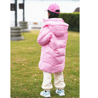 gxg.kidsGXG童装冬季儿童羽绒服中大童连帽可拆卸中长款羽绒 粉色 120cm