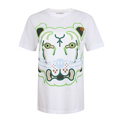 KENZO 凯卓 高田贤三 KENZO 女士白色棉质Tiger图案短袖宽松T恤 FC5 2TS930 4SA 01B L 170/84A