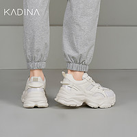 Kadina 卡迪娜 24年春季新款运动鞋系带增高厚底老爹鞋休闲鞋女KWC240122