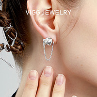 VIGG JEWELRY VIGG山河耳钉女高级设计感2024年新款潮高级纯银耳针