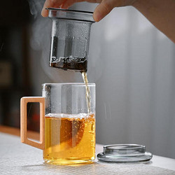 全度 高硼硅耐热玻璃加厚茶杯 340ml 1只