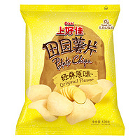 Oishi 上好佳 田园薯片原味128g/包膨化食品出游办公室休闲零食
