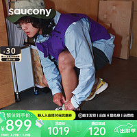 saucony 索康尼 3D Grid Hurricane黄蘑菇休闲鞋男女同款时尚潮搭运动鞋男 土黄 42