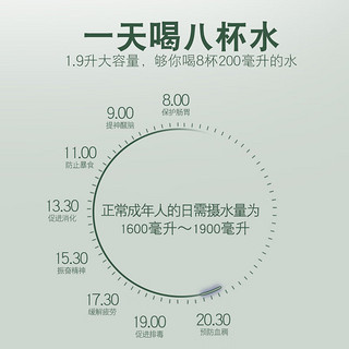 畅安保温壶大容量保温瓶家用热水壶办公室暖水壶宿舍内胆水瓶 龙运当头-绿色 1L