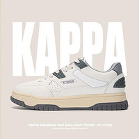 Kappa 卡帕 春款百搭板鞋女2024年透气轻便运动休闲鞋时尚增高小白鞋子女