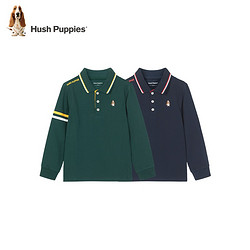 Hush Puppies 暇步士 男大童时尚简约Polo衫