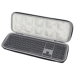 适用Logitech/罗技 MX Keys无线蓝牙键盘收纳包保护硬壳包袋套盒 黑色