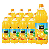可口可乐 美汁源果汁果味饮料果粒橙橙汁1.25Lx12瓶整箱