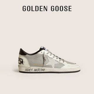Golden Goose2024款 Ball Star 男士厚底休闲鞋脏脏鞋 白色/灰色 39