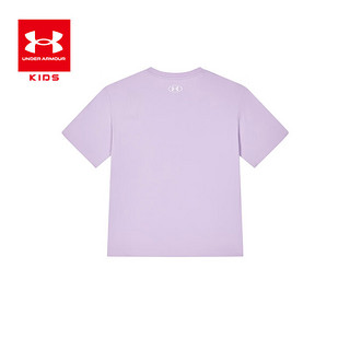 安德玛（Under Armour）童装2024年夏季冰感面料女童短袖T恤百搭透气圆领潮T恤 紫色 150cm