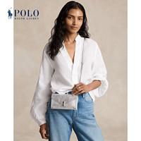 Polo Ralph Lauren 拉夫劳伦 Polo ID 女配 24年夏皮革链条钱夹和单肩包RL53078 040-银色 ONE