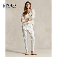 Polo Ralph Lauren 拉夫劳伦 女装 24早春修身版斜纹布卡其长裤RL25307 100-白色 14