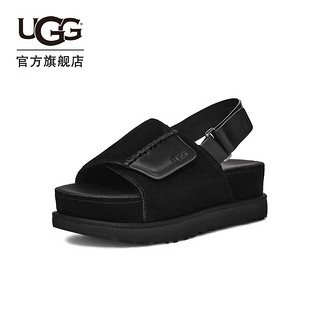 UGG夏季女士厚底纯色露趾可调式束带凉鞋 1152652 BLK黑色 38 BLK|黑色