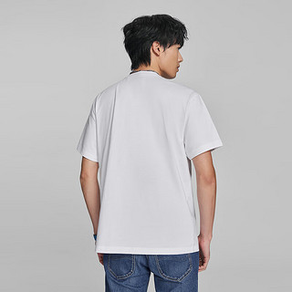 Lee24春夏舒适版卡通图案印花白色男短袖T恤LMT0081234LE-K14 白色 S