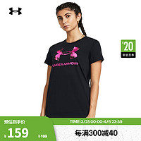 安德玛 UNDERARMOUR）春夏Sportstyle女子训练运动短袖T恤1356305 黑色008 L