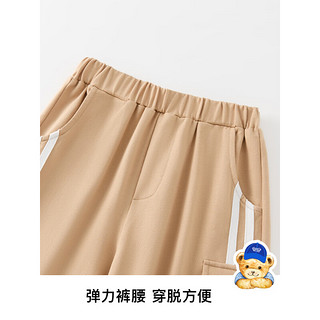 Classic Teddy精典泰迪男童裤子儿童长裤中大童装春季休闲裤春装衣服新 浅花灰 110