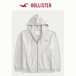 HOLLISTER24春夏美式风毛圈布卫衣帽衫 男女装 358392-1 浅麻灰色 S (175/92A)