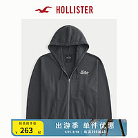 HOLLISTER24春夏美式风毛圈布卫衣帽衫 男女装 358392-1 褪色黑色 XL (180/116A)