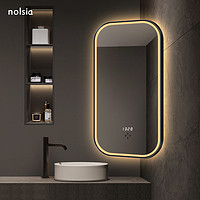 nolsia 360度旋转可折叠浴室镜卫生间智能伸缩化妆镜壁挂式梳妆台风水镜