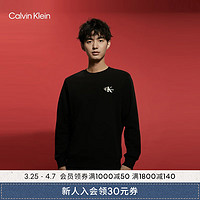 Calvin Klein【龙年新春系列】 Jeans24春季男女本命年印花纯棉卫衣J400354 BEH-太空黑 XL