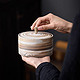  中式粗陶大号药材茶叶罐麻绳把手陶瓷储物干货密封罐子茶叶包装罐　