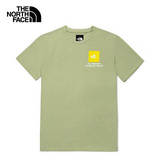 The North Face北面短袖T恤男户外舒适印花短袖5K1C 绿色/3X3 XL