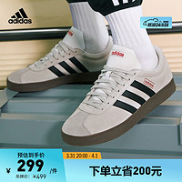 adidas 阿迪达斯 「T头鞋」VL COURT休闲板鞋男女阿迪达斯官方轻运动 灰色/黑色/红色 37(230mm)