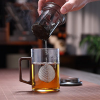 全度   耐热玻璃茶杯  一叶一菩提茶杯 400ml 1只