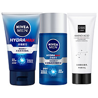 NIVEA 妮维雅 男士洗面奶50g+精华水50g+娜娜洁面60g