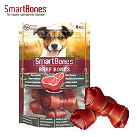 SmartBones 宠物狗狗零食磨牙棒 洁齿骨牛肉味 迷你-8支装128g(包装升级款)