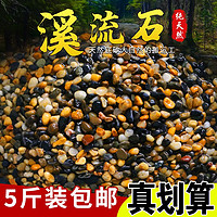 大匠神彩鱼缸底砂 原生溪砂5斤3-6mm