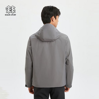 KOLON SPORT 可隆冲锋衣 男子户外防风防泼水简约夹克外套 LHJK4MNT01-GY 灰色 175/L