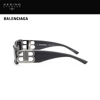 巴黎世家 开云眼镜 巴黎世家BALENCIAGA经典黑色窄框防晒太阳镜女BB0096S