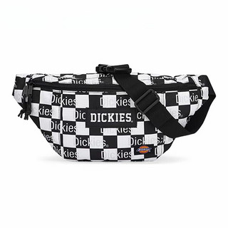 Dickies经典黑白棋盘格印花男女腰包单肩包斜挎包182U90LBB20WH03 182U9 尺寸40*