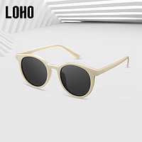 LOHO 小圆框2024新款墨镜女偏光高级感太阳眼镜防晒时尚潮流显小脸