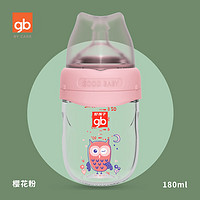 gb 好孩子 宽口径新生儿儿PPSU奶瓶180ML-樱花粉(探秘绿野-猫头鹰)