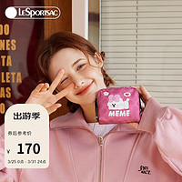 LeSportsac 乐播诗新款包包女包奈娃家族卡通少女粉紫色手拿小包女 粉色MEME